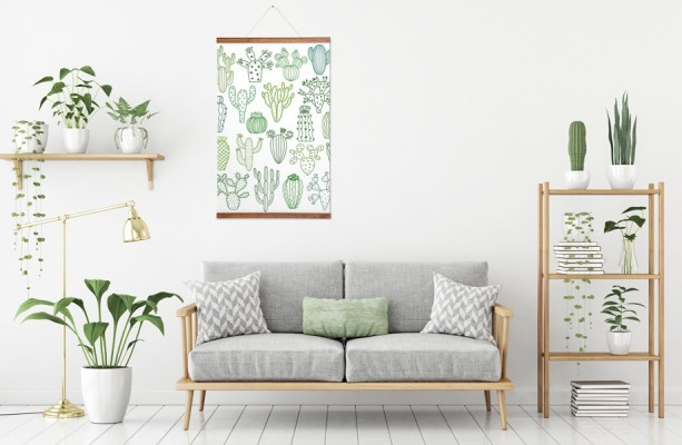 Banner decorativo con barre di legno Banner decorativo con barre di legno